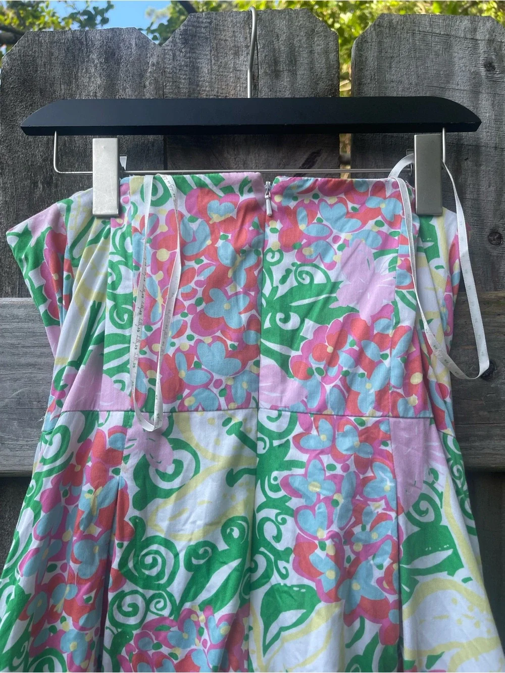 Lilly Pulitzer Strapless Floral Sundress in Pink, Green & White Sz 6 Tailored - Picture 6 of 8